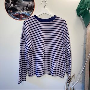Striped crew neck beachy